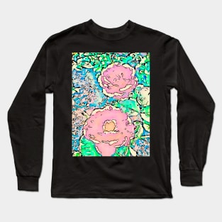 Pastel spray rose pattern Long Sleeve T-Shirt